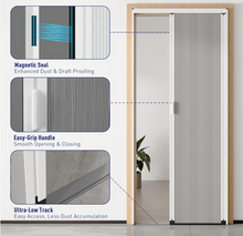 Load image into Gallery viewer, Accordion Door,Retractable Cellular Door Shades,Aluminum Frame and Cellular Fabric forBedroom,Bathroom,Patio, KitchenRV