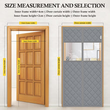 Load image into Gallery viewer, Custom Size Visible Magnetic Thermal Door Curtain - Grey
