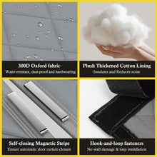 Load image into Gallery viewer, Custom Size Visible Magnetic Thermal Door Curtain - Grey