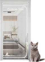 Load image into Gallery viewer, Customized Pet Screen Door Anti-Pet Escape Door Curtains Cat Resistant Mesh Screen Door Anti Mosquito Zipper  Fly Screen Nets Door for Balcony Bedroom
